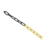 Cadena PVC 10mm Negra-Amarilla Bolsa 25 Metros