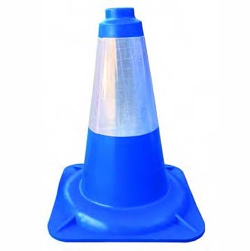 90404 Cono Pvc Azul Flexible 45 cm.