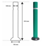 Bolardo Superficie PVC 810mm Verde
