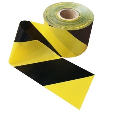 Cinta Balizar Negro/Amarillo de 10cmx200m