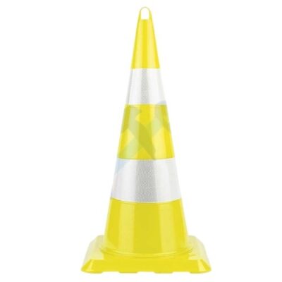 Cono 80cm Amarillo PVC Blando