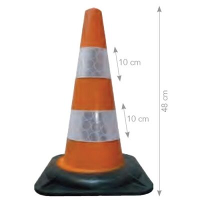 Cono 48cm Bicolor PVC Blando