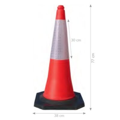 Cono PVC 77 cm Naranja Plus