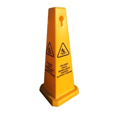 amasuin-senal-suelo-mojado-106C Señal Cono 4 Caras Precaución Suelo Mojado.