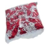 Cadena Plástico 8mm Roja-Blanca Bolsa 25 Metros.