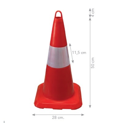 Cono 54cm Naranja PVC Blando