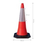 Cono PVC 77 cm Naranja Plus