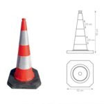 Cono PVC 95 cm Naranja