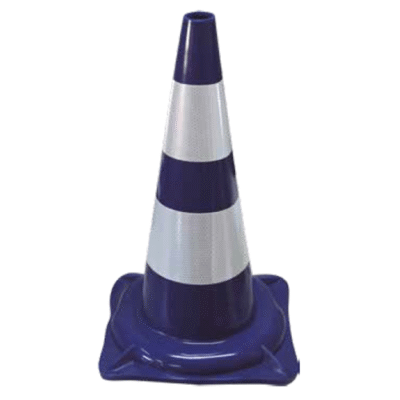 Cono PVC Blando 48cm Azul.