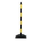 Poste PVC Amarillo/Negro Base Pesada.
