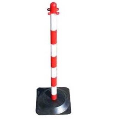 Poste PVC Rojo/Blanco Base Pesada.
