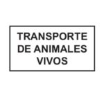 Placa Transporte Animales Vivos.